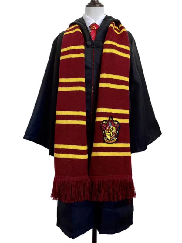 Harry Potter-skjerf, mykt klassisk vinterstrikket skjerf, Gryffindor