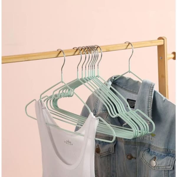 Metal Hangers with Premium Rubber Coating - Highly Durable - Space Saving - Wardrobe Hangers -
