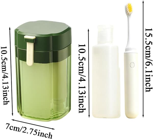 Resedispenserflaska för vätskor 50 ml, bärbar och läckagesäker, 4 grön - Grün