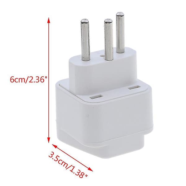 Universal UK/US/EU til Schweizisk AC Strømstik Rejseadapter Omformer Shytmv C Hvid White