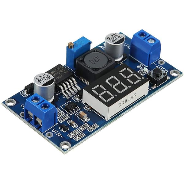6 x Justerbar LM2596S DC-DC Nedkonverterer, Spenningsregulator, Strømforsyningsmodul, 36V, 24V, 12V til 5V, 2A