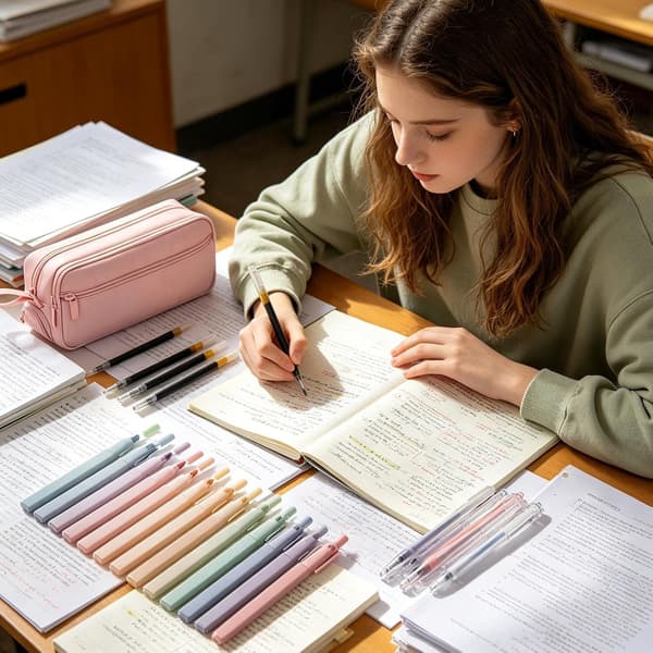 Skoleutstyr, design skrivesaker for studenter rosa - Rosa