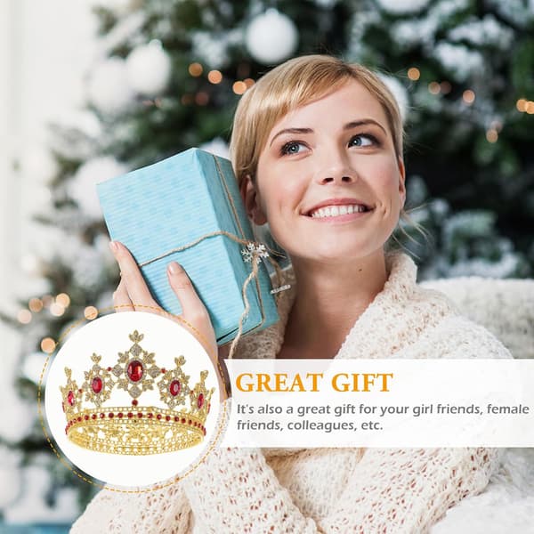 brudekrone bryllupskrone med rhinestone, rund fra legering -