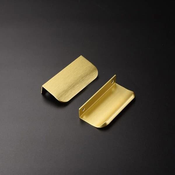 10 stk. usynlige møbelgreb guld skabsgreb hulafstand 64 mm usynligt greb - møbelgreb