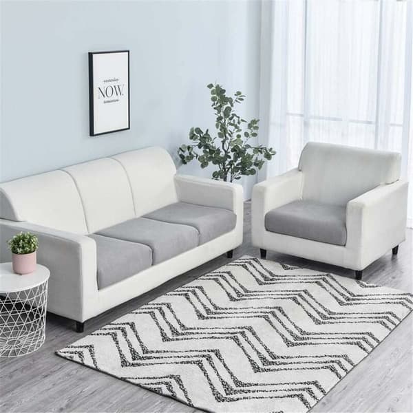 Soffkuddsöverdrag, Kuddfodral, Halkfritt Rutnät Elastiskt Sittöverdrag, Möbelöverdrag, (Bredd 65-95, Längd 65-95, Tjocklek 5-20) CM