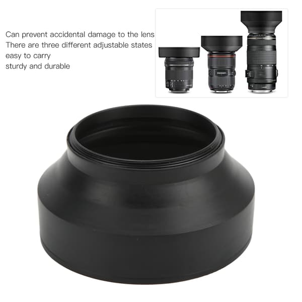 3-i-1 Universell Sammenleggbar Kamerahus Objektivdeksel med 3 Justerbare Moduser 67mm / 2.64in