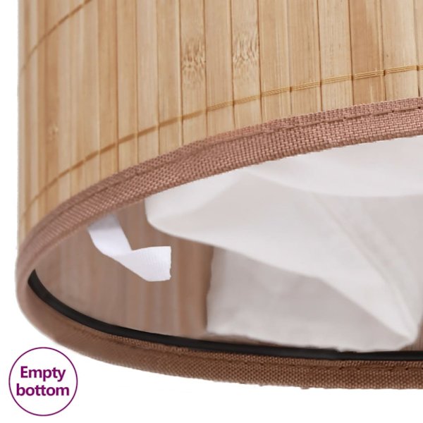 Bamboo laundry basket oval natural