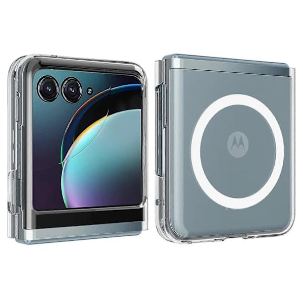 Magnetic Case for Motorola Razr 40 Ultra 5G, MagSafe Compatible, Transparent Acrylic Case