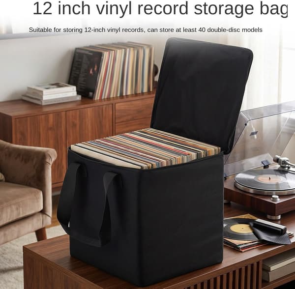 Vandtæt bærbar opbevaringsboks til vinylplader -