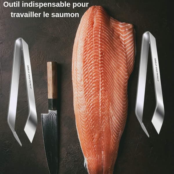 Sæt med 2 professionelle benplukkere i rustfrit stål - Fiskebenplukker