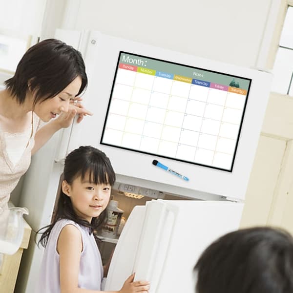 A3 Magnetic Monthly Planner Whiteboard Fridge Magnet Weekly Message Drawing Refrigerator Bulletin Board