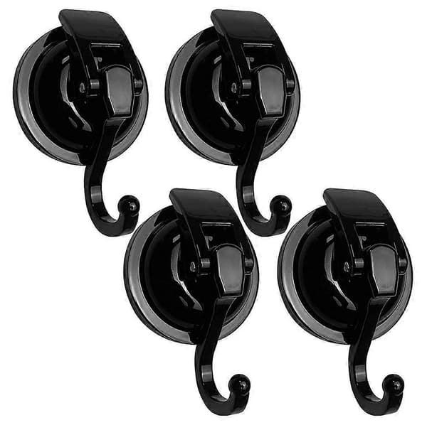 4-pack Suction Cup Hooks, Heavy Duty Vacuum Suction Shower Hooks Window Glass Kitchen Bathroom Hooks Reusable No Drilling For Towel Loofah Bathrobe C