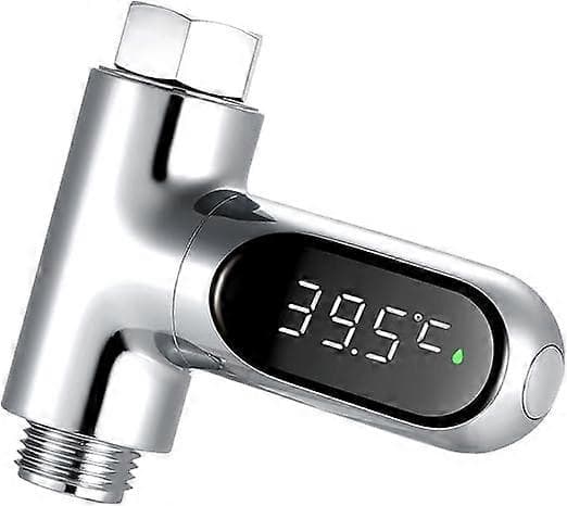 LED-vanntemperaturmåler viser digitalt dusjtemperaturen