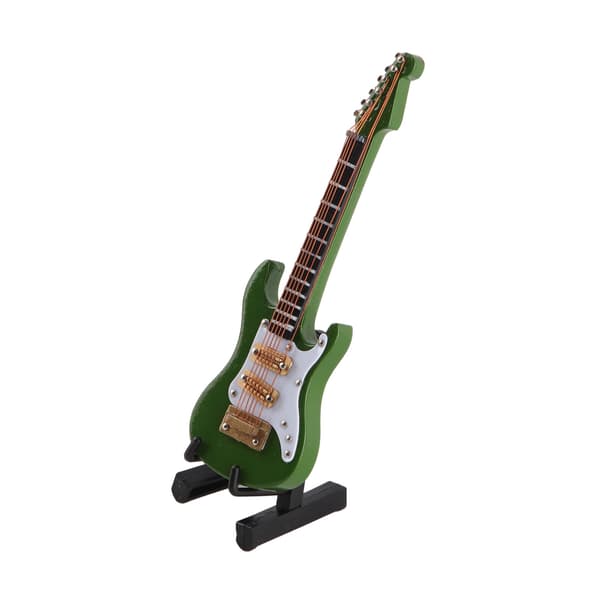 Elektrisk gitarpynt Miniatyrdekorasjon Minimusikkinstrumentmodell Gave 10 cm