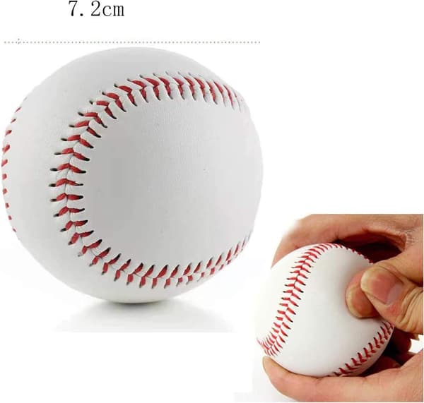 9\" håndlavede baseballs PVC øvre gummi indre blød (3 stk)