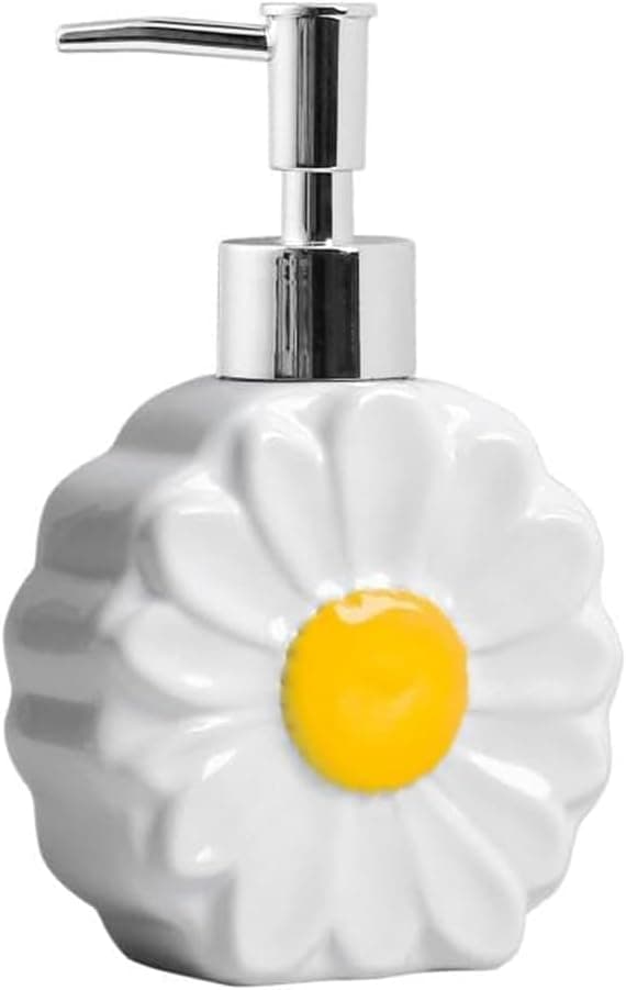 Daisy såpedispenser keramisk flytende lotionflaske, 270 ml
