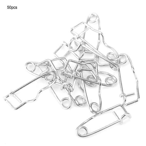 50 kpl metallisia hakaneuloja rintaneula lukitusneula lukituskiinnike ompelukäsityökalut (32mm)