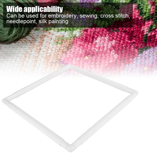 Square Embroidery Hoop DIY Hoop Cross Stitch Tool Handheld Rectangular Sewing Supplies 17 x 17 inch