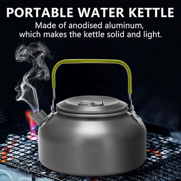 0,8l Portable Ultralight Outdoor Hiking Camping Survival Kettle Teapot Coffee Pot Anodized A