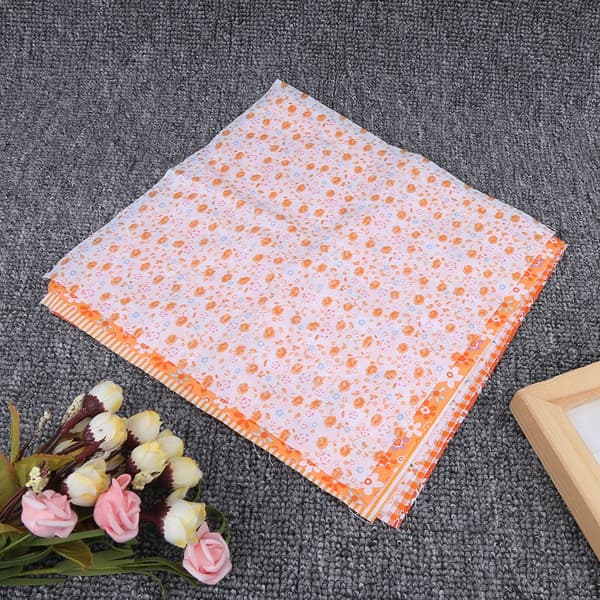 DIY Håndarbeid Blomstertrykt Bomullsstoff Søm Håndverk Stoffsett Broderitilbehør 25x25cm