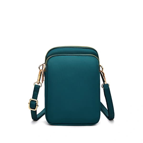 Crossbody Telefonväska Dam, Nylon Mobiltelefonväskor för Damer, grön