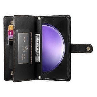 Flipfodral för Samsung Galaxy S23 FE Plånbok Multifunktionellt Affärsställ Crossbody-rem