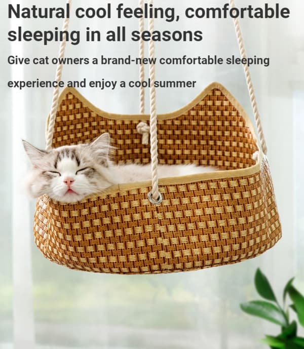 Cat Hammock Summer Hanging Basket for Balcony Cat Bed Sun Lounger Cage Pet Supplies