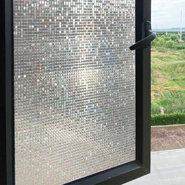 2 pcs Glass Electrostatic Film 3D Stereo Mosaic Window Office Decoration