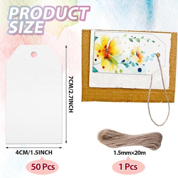 50 sett akvarell gavelapper Håndlaget DIY Blank -