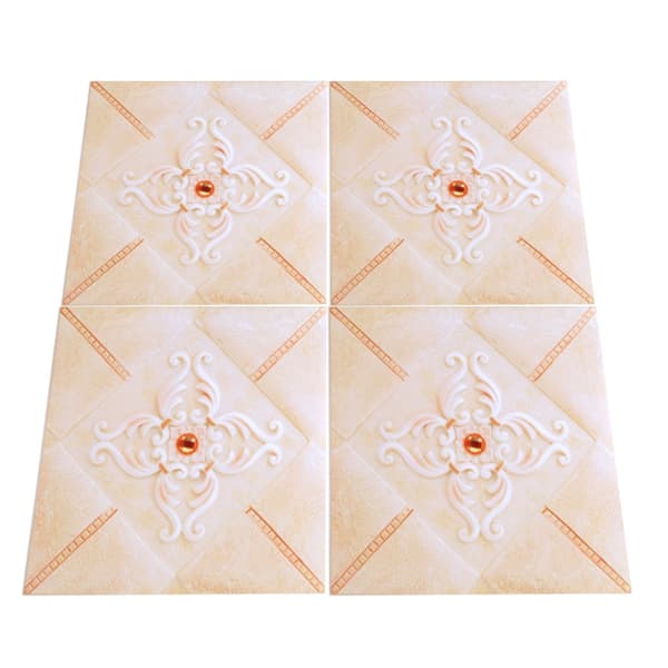 10 kpl Itseliimautuvat PVC-laattalattian seinätarrat 3D-tarra kodinsisustus 12CM*12CM #2