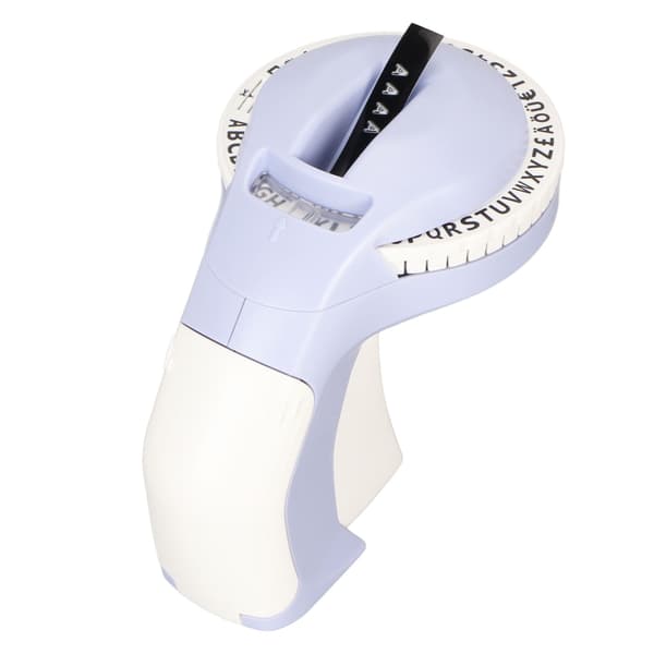 Embossing Label Maker with 2 Rolls of Tape 600 dpi DIY 47 Characters Manual 3D Portable Embossed Label Machine Printer Purple