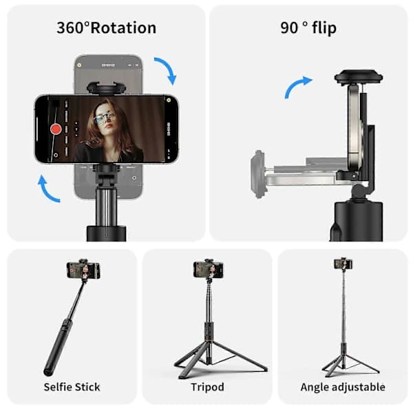 72 \" Telefonstativ & Selfiepinne med Trådlös Fjärrkontroll
