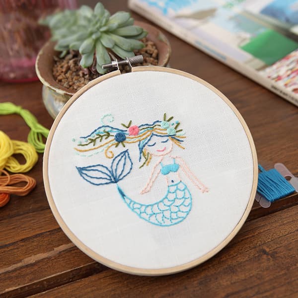 Børns broderi startsæt, DIY korsstingsbroderi start