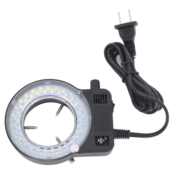 Mikroskop Ringlampe LED Lyskilde Justerbart Mikroskoptilbehør US-stik 100-240V