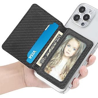 Universal Adhesive Pocket Stick On Wallet Card Holder Case For Mobile Phone (Black)