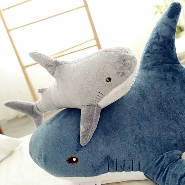 (60cm/23.62 inches, Blue) Giant Shark Plush Pillow Soft Stuffed Anim