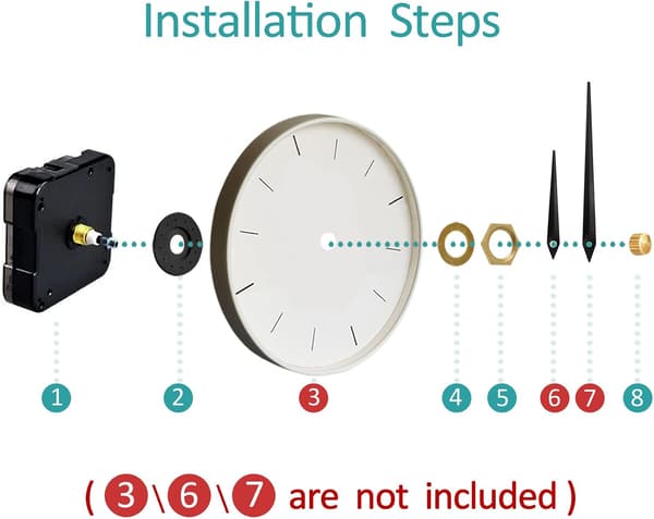 Quartz DIY vægur urværk batteri DIY reparationsdele