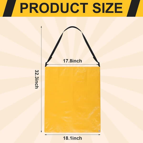 1-pack skräppåse med axelrem, lövhållare, gul - Yellow
