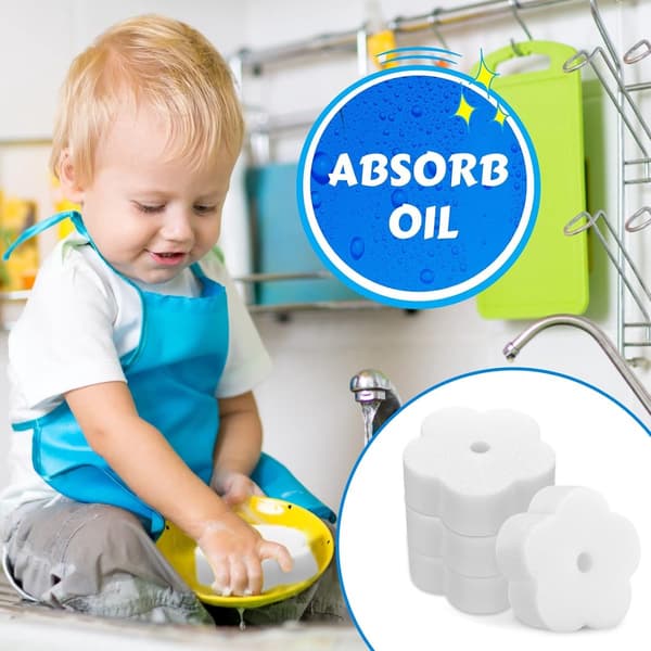 40 Olieabsorberende Svampe til Spabade og Spa Rengøringstilbehør (Blomsterform)