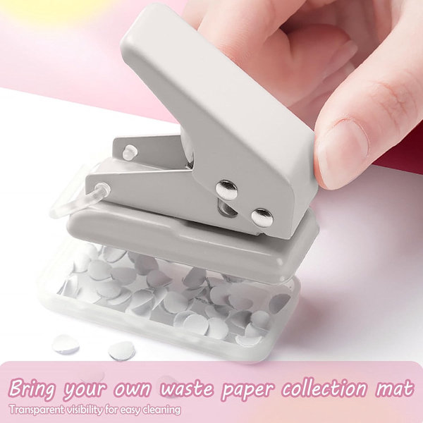 ING 2-pack Mini Single Hole Punch, 6mm, 10cm, Green, White
