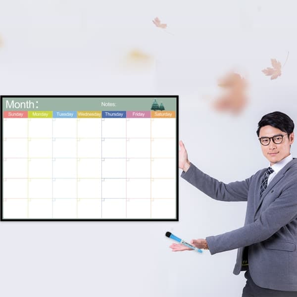 A3 Magnetic Monthly Planner Whiteboard Fridge Magnet Weekly Message Drawing Refrigerator Bulletin Board