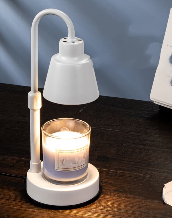 Voksvarmerlampe, Metall Lyslampe, Dimbar Lyssmelter for Duftlys, Ovenfra-og-ned Lyssmelting, Duftvoks for Hjemmet