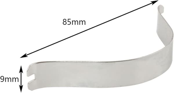 100 stk. fjederklemmer i rustfrit stål til billedrammer, hardware til gør-det-selv-rammer, værktøj til indramning af billeder, 65 x 9 mm
