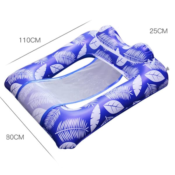 Inflatable Pool Float, Inflatable Floating Bed for Swimming, Water Hammock Beach Toys with Headrest for Summer Play, Floating Rings