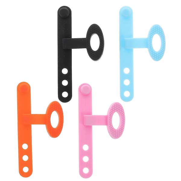 Plectrum Holder Guitar Finger Picks Silicone Finger Protectors Beginner Strumming Aid Easy Storage 4 pcs