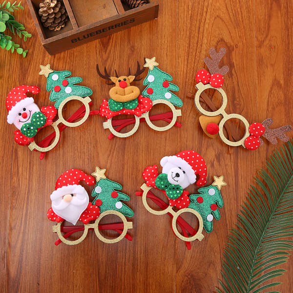 Christmas Glitter Party Glasses, Christmas Decoration Glasses