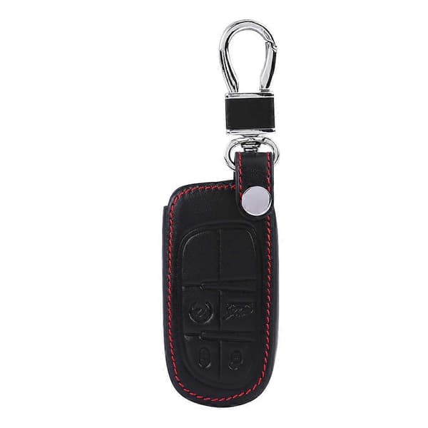 4 Knapper PU Læder Bilnøgle Etui Holder Opbevaringstaske Beskyttelse Universal