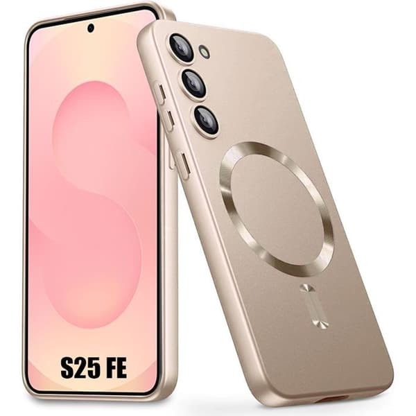 Magnetfodral - BOOLING - för Samsung Galaxy S25 FE - Avvisande silikon - Guld gyllene gyllene