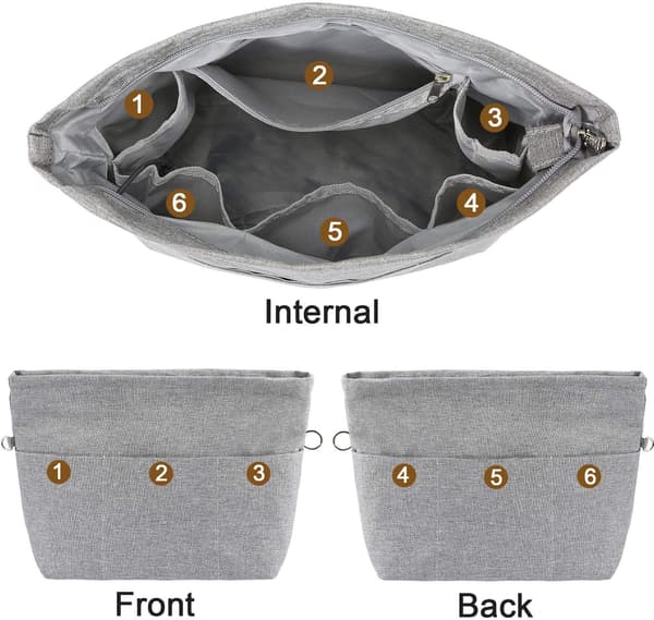 Women's Handbag Organizer Lightweight, Multi-Pockets Small Bag O