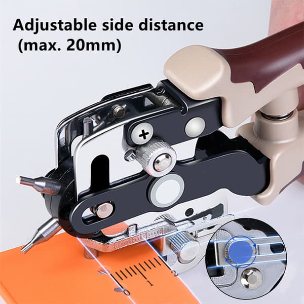 Leather Hole Punch Tool Mechanical Double Lever Principle for Belt Saddle 3.8cm 3.8cm